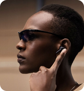 woman listening to music